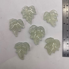 Load image into Gallery viewer, Serpentine New Jade Leaf Beads | 25x23x4 to 24x23x4mm | Light Mint | 6 Beads |