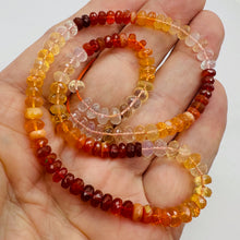 Load image into Gallery viewer, Fire Opal Faceted Rondelle Beads 5.5-6mm Red Orange Clear 119pcs