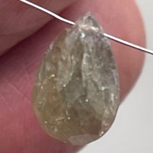 Load image into Gallery viewer, Sapphire 4.1ct Color Change Gemstone Briolette | 12x=x5mm | Green Clear | 1 Bead