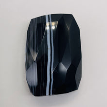 Load image into Gallery viewer, Onyx Flat Faceted Rectangular Pendant Bead | 50x48x14mm | Black White | 1 Bead |