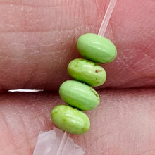 Load image into Gallery viewer, Gaspeite Hi Grade 4mm Rondelle Beads | 4mm | Green Brown | 4 Beads |