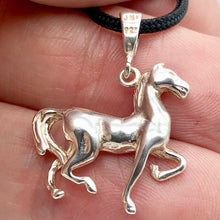 Load image into Gallery viewer, Proud Pony Sterling Silver Horse Charm Pendant 10035