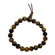 Load image into Gallery viewer, Tigers Eye 7" Strung Strand Round Beads | 8mm | Golden Brown | 21 Beads |