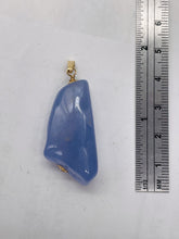 Load image into Gallery viewer, Blue Chalcedony 14K Gold Filled Stone Pendant | Blue | 1 3/4" Long | 1 Pendant |