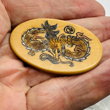 Load image into Gallery viewer, Chinese Year of the Dragon Pendant Bead | 2" Long | Tan, Brown| 1 Pendant Bead |