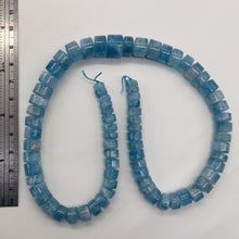 Load image into Gallery viewer, Aquamarine Gem Graduated Wheel Bead 17&quot; Strand | 12x9 - 7x4mm | Blue | 76 Beads|
