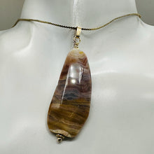 Load image into Gallery viewer, Ocean Jasper 14K Gold Filled Pendant | 2 1/2" Long | Pink, Orange, Gray |