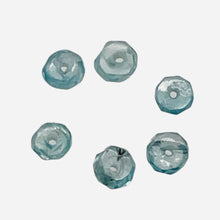 Load image into Gallery viewer, 4 Natural Blue Zircon Faceted 3x2-3x1.5mm Roundel Beads 006049