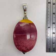 Load image into Gallery viewer, Mookaite Sterling Silver Oval Pendant | 1 1/2" Long | Purple Silver | 1 Pendant|