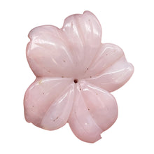 Load image into Gallery viewer, Pink Peruvian Opal Carved 19cts Flower Pendant Bead | 32x27x4mm | Pink | 1 Bead|