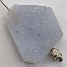 Load image into Gallery viewer, Chalcedony Druzy 68ct Designer Cut Pendant Bead| 32x24x11mm|Blue |1 Pendant Bead