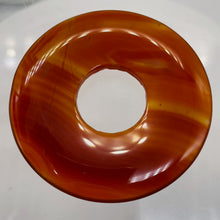 Load image into Gallery viewer, Carnelian Pi Circle Pendant Bead | 66mm | Orange | 2.6" Diameter | 1 Bead |