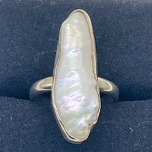 Load image into Gallery viewer, Biwa Pearl Sterling Silver Ring | Size 7.5 | White | 1 Ring |