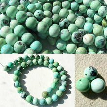 Load image into Gallery viewer, Robin Egg Blue Natural USA 10-11mm Turquoise Round 18 Bead 8" Strand 7416BHS