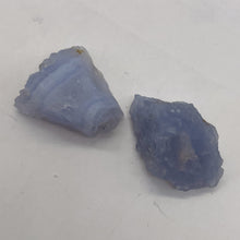 Load image into Gallery viewer, Blue Chalcedony 14g Druzy Nugget Beads | 22x22x16mm | Blue | 2 Beads |