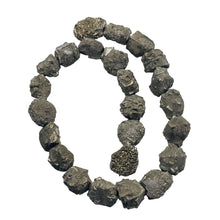 Load image into Gallery viewer, Pyrite Crystals Nugget Strand | 22x15x11 to 17x14x9mm | Silver Gold | 24 Beads|