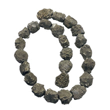 Load image into Gallery viewer, Pyrite Crystals Nugget Strand | 22x15x11 to 17x14x9mm | Silver Gold | 24 Beads|
