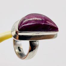 Load image into Gallery viewer, Gemstone Ruby Sterling Silver Half-Moon Ring | Size 7 | Red | Ring |