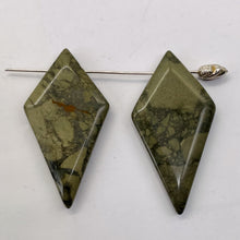 Load image into Gallery viewer, Owyhee Jasper Kite Briolette Pendant Beads | 43x23x4mm | Gray Black | 2 Beads |