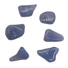 Load image into Gallery viewer, Blue Chalcedony 28g Nugget Pendant Beads | 24x20 - 20x16mm | Blue | 6 Beads |