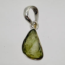 Load image into Gallery viewer, Moldavite 9.4ct Sterling Silver Teardrop Pendant | 7/8" Long| Green| 1 Pendant |