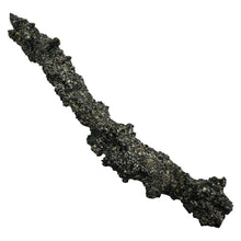 Load image into Gallery viewer, Silver Gray Fulgurite Lightning-Fused Hollow Tube Specimen 5 Inch