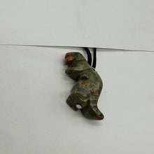 Load image into Gallery viewer, Unakite Tyrannosaurus Rex Dinosaur Pendant Necklace | 3/4' Long | Green, Pink |