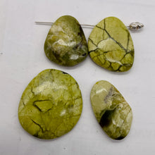 Load image into Gallery viewer, Turquoise Faustite Freeform Beads| 37x32 to 28x24mm| Chartreuse, Black| 4 Beads|