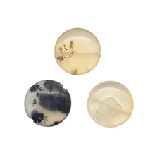 Load image into Gallery viewer, 3 Golden Dendritic Opal 20mm Disc Beads 003192