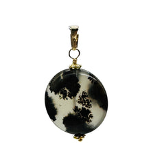 Load image into Gallery viewer, Gemmy Dendritic Peruvian Opal 14K Gold Filled Pendant | Clear Black|1 1/4" Long|