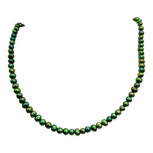 Load image into Gallery viewer, 4-5mm Forest Green Freshwater Pearl 16" Strand 109959