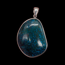 Load image into Gallery viewer, Chrysocolla Sterling Silver Oval Pendant | 2" Long | Blue, Green | 1 Pendant |