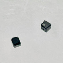 Load image into Gallery viewer, 2 Natural Black 0.06cts Diamond Cube Beads 8954B