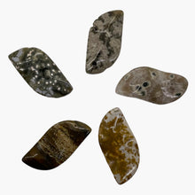 Load image into Gallery viewer, Ocean Jasper Wavy Pendant Beads - Assorted Colors 31x16x5mm 6857E