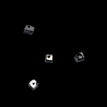 Load image into Gallery viewer, Natural Black Diamond Faceted Cube Beads | 1x1x1mm | 0.12tcw | 4 Beads |