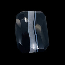 Load image into Gallery viewer, Onyx Flat Faceted Rectangular Pendant Bead | 50x48x14mm | Black White | 1 Bead |