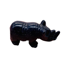 Load image into Gallery viewer, Hand-Carved Sparkling Standing Rhinosceros | 1 Figurine | | 1" Tall | Purple