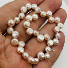 Load image into Gallery viewer, Top Drilled Button 7-7.25x4mm Lavender Pink FW Pearl 8" Strand 4761