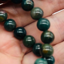 Load image into Gallery viewer, Bloodstone, Heliotrope Round Bead Strand | 8mm | Green, Red | 47 Beads |