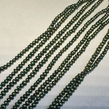Load image into Gallery viewer, Fab 3x2mm Forest Green Freshwater Pearl Strand 108839