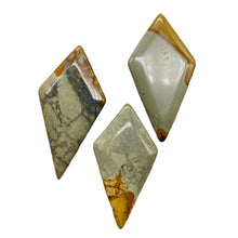 Load image into Gallery viewer, Owyhee Jasper Kite Briolette Pendant Beads | 43x23x4mm | Brown Gray | 3 Beads |