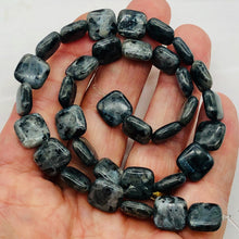 Load image into Gallery viewer, Speckle Labradorite Square Coin Bead 7.5 inch Strand 9557HS