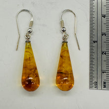 Load image into Gallery viewer, Amber Long Teardrop Dangle Earrings | 1 1/2" Long | Amber | 1 Pair Earrings |
