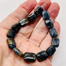 Load image into Gallery viewer, Pietersite Rectangle Bead Half-Strand | 15x10x4mm | Deep Blue Black | 14 Beads |