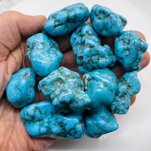Load image into Gallery viewer, 53x33 to 27x25mm Turquoise Howlite Nugget Bead Strand 110170B