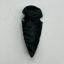 Load image into Gallery viewer, Obsidian Carved Arrowhead Pendant Bead | 1 3/4" Long | Black | 1 Bead |