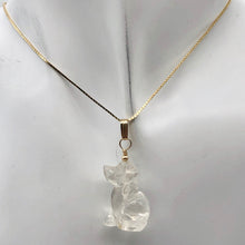 Load image into Gallery viewer, Quartz Dog Pendant Necklace | Semi Precious Stone Jewelry | 14k Pendant