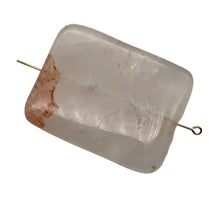 Load image into Gallery viewer, Quartz Orange and Clear Rectangular Pendant Bead | 40x30x6mm |