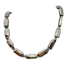 Load image into Gallery viewer, Rare Rectangular Platinum FW Coin Pearl Strand 105223