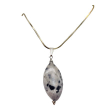 Load image into Gallery viewer, White and Blake Spotted Mookaite Sterling Silver Pendant! | 2 1/4" Long |